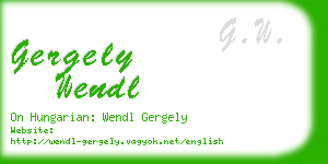 gergely wendl business card